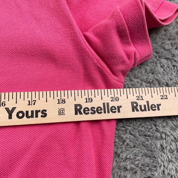 VTG Polo Ralph Lauren Polo Shirt Mens Medium Pink Custom Fit Short Sleeve Pony - Picture 6 of 9